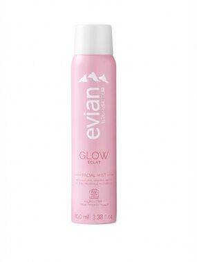 Evian Mineral Water Spray Glow Facial Mist with Natural Mineral Water